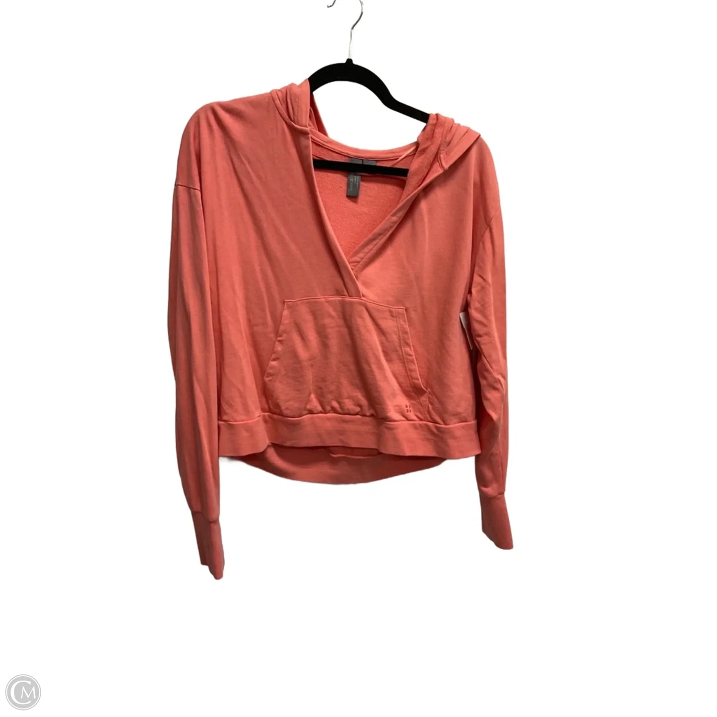 Athletic Top Long Sleeve Hoodie By Sweaty Betty In Pink, Size: M