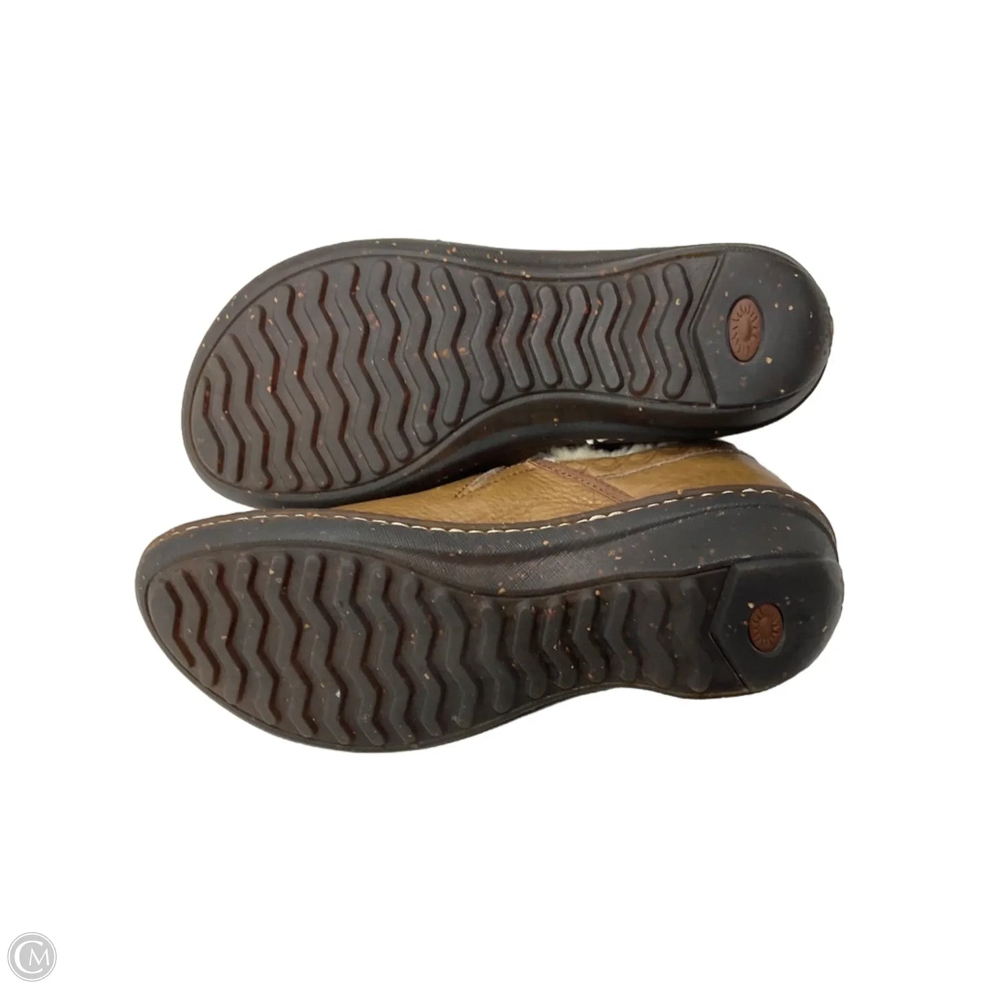 Slippers Designer By Ugg In Brown, Size: 8