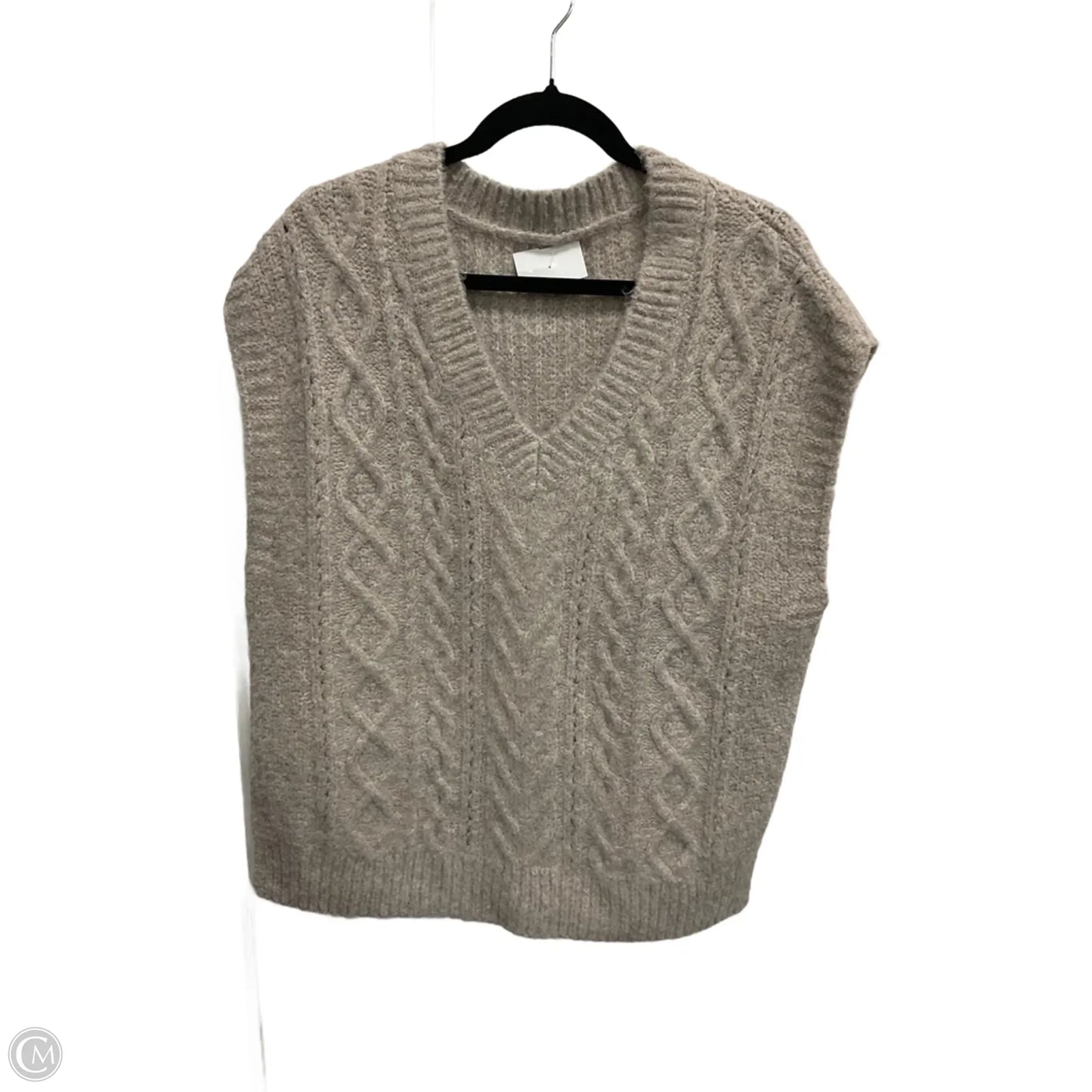 Vest Sweater By Cider In Beige, Size: S