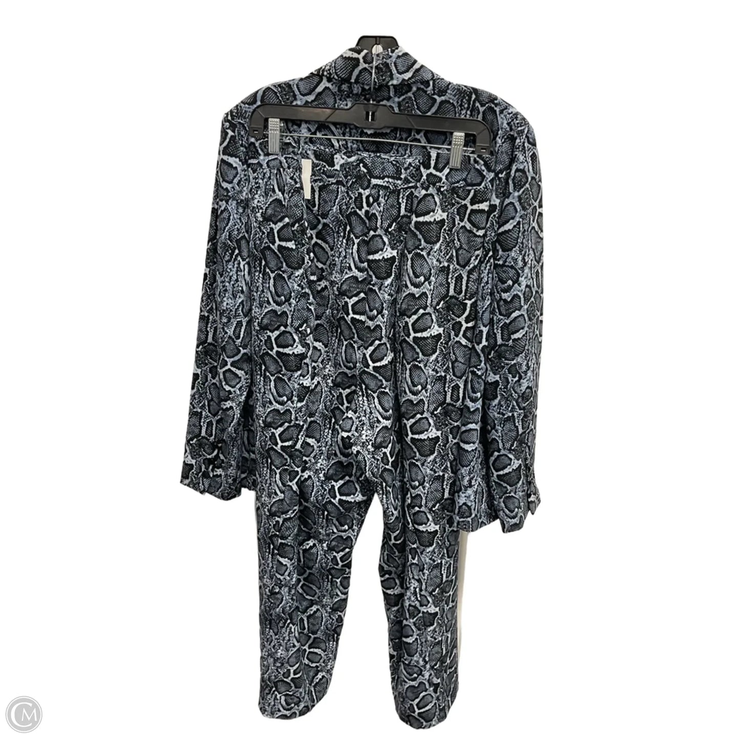 Pants Suit 2pc By Clothes Mentor In Snakeskin Print, Size: 3x