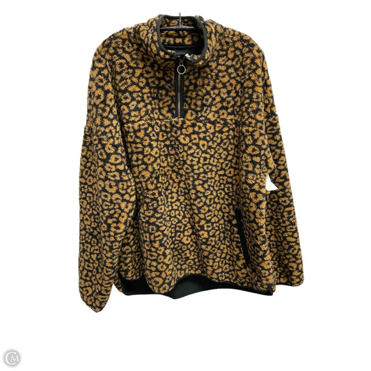 Athletic Fleece By Time And Tru In Leopard Print, Size: Xl