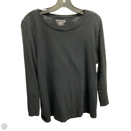Top 3/4 Sleeve Basic By Chicos In Black, Size: L