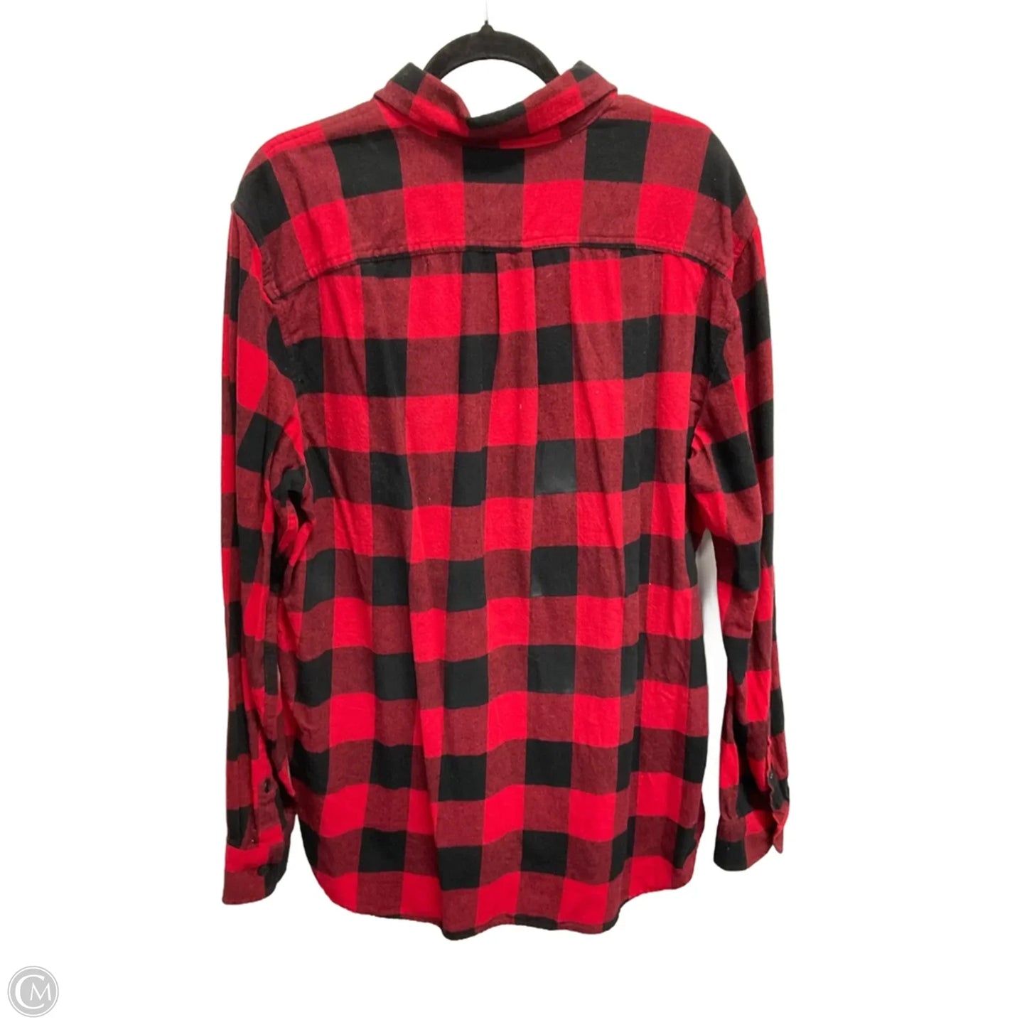 Top Long Sleeve By Gap In Checkered Pattern, Size: Xl
