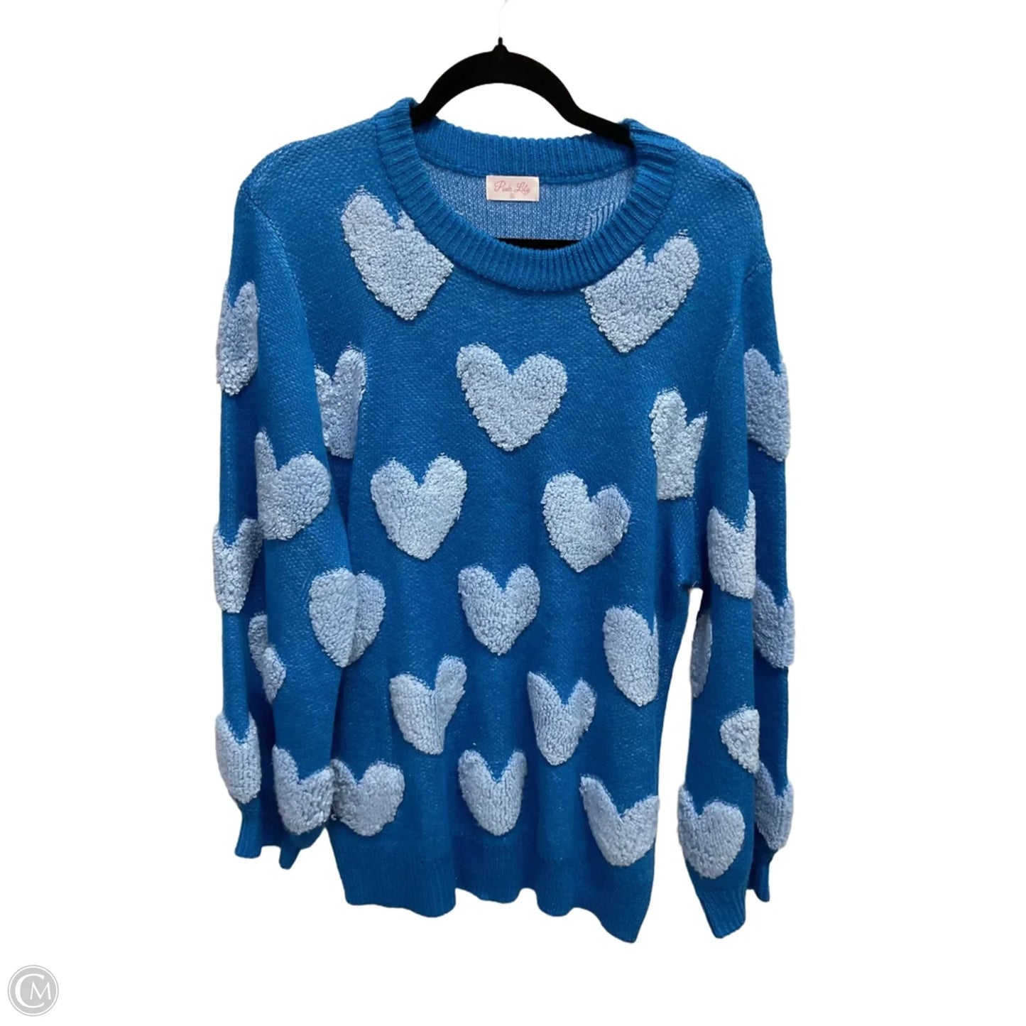 Sweater By Pink Lily In Blue, Size: Xl