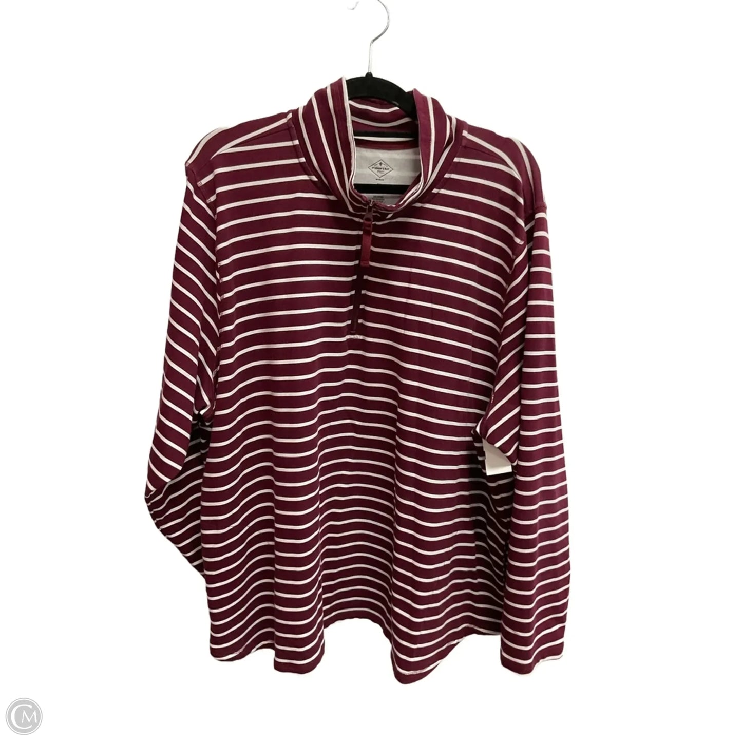 Athletic Sweatshirt Collar By St Johns Bay In Striped Pattern, Size: 3x