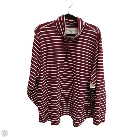 Athletic Sweatshirt Collar By St Johns Bay In Striped Pattern, Size: 3x