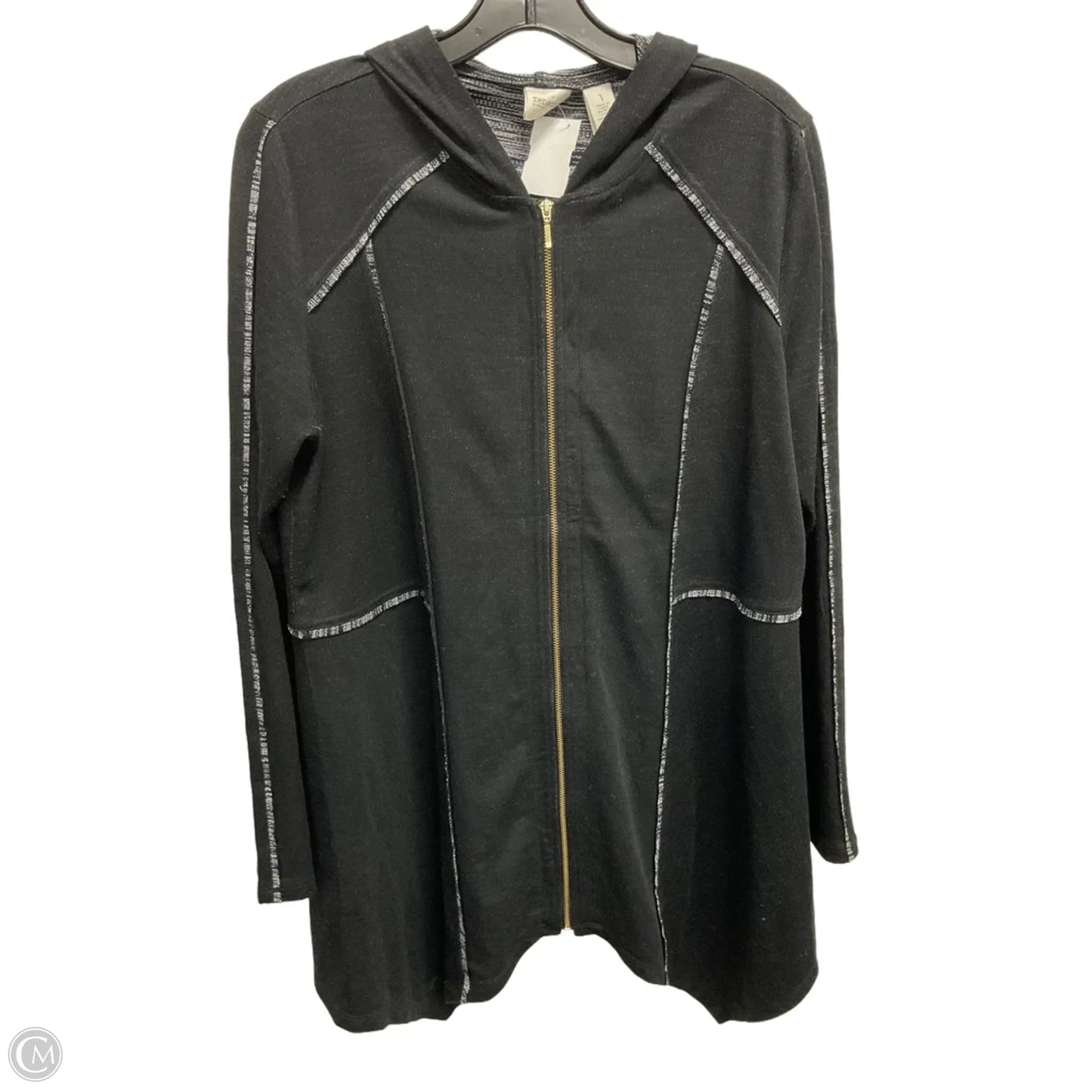 Jacket Fleece By Zenergy By Chicos In Black, Size: M