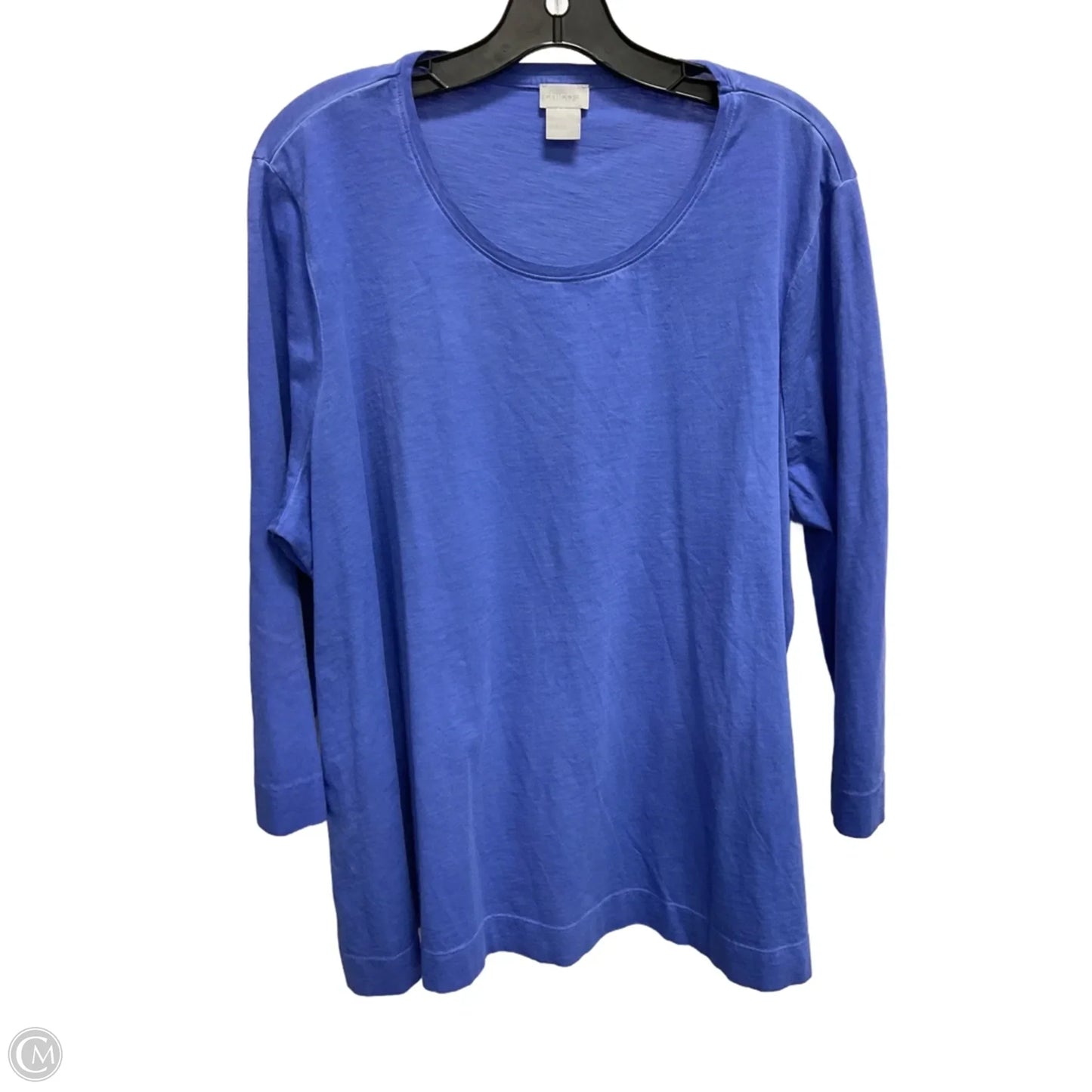 Top Long Sleeve Basic By Chicos In Blue, Size: Xl