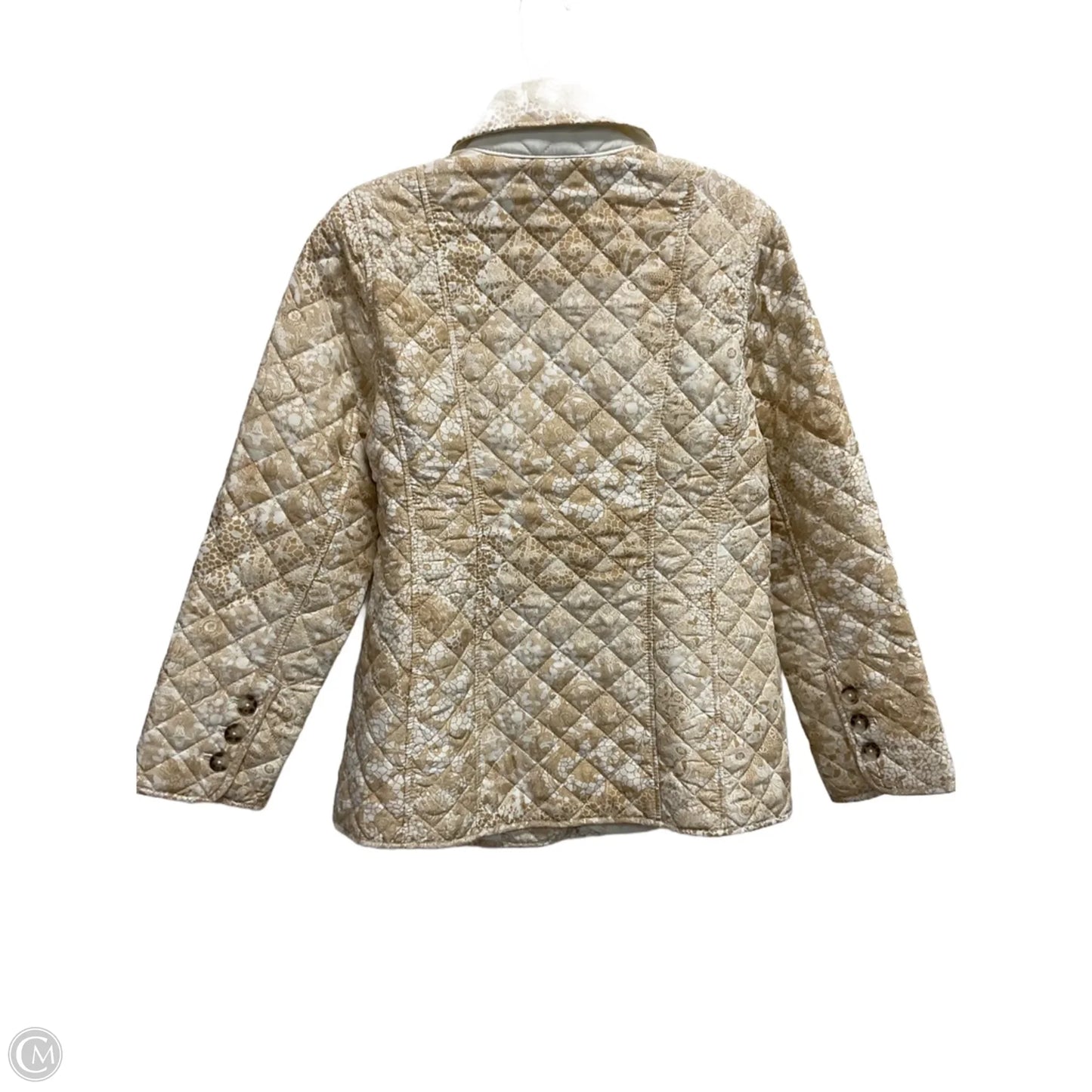 Jacket Faux Fur & Sherpa By Chicos In Tan, Size: L