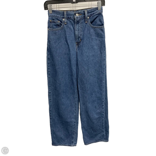 Jeans Wide Leg By Levis In Blue Denim, Size: 0p