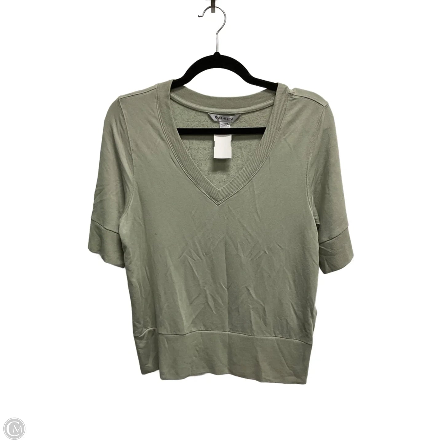 Top Short Sleeve By Athleta In Green, Size: M