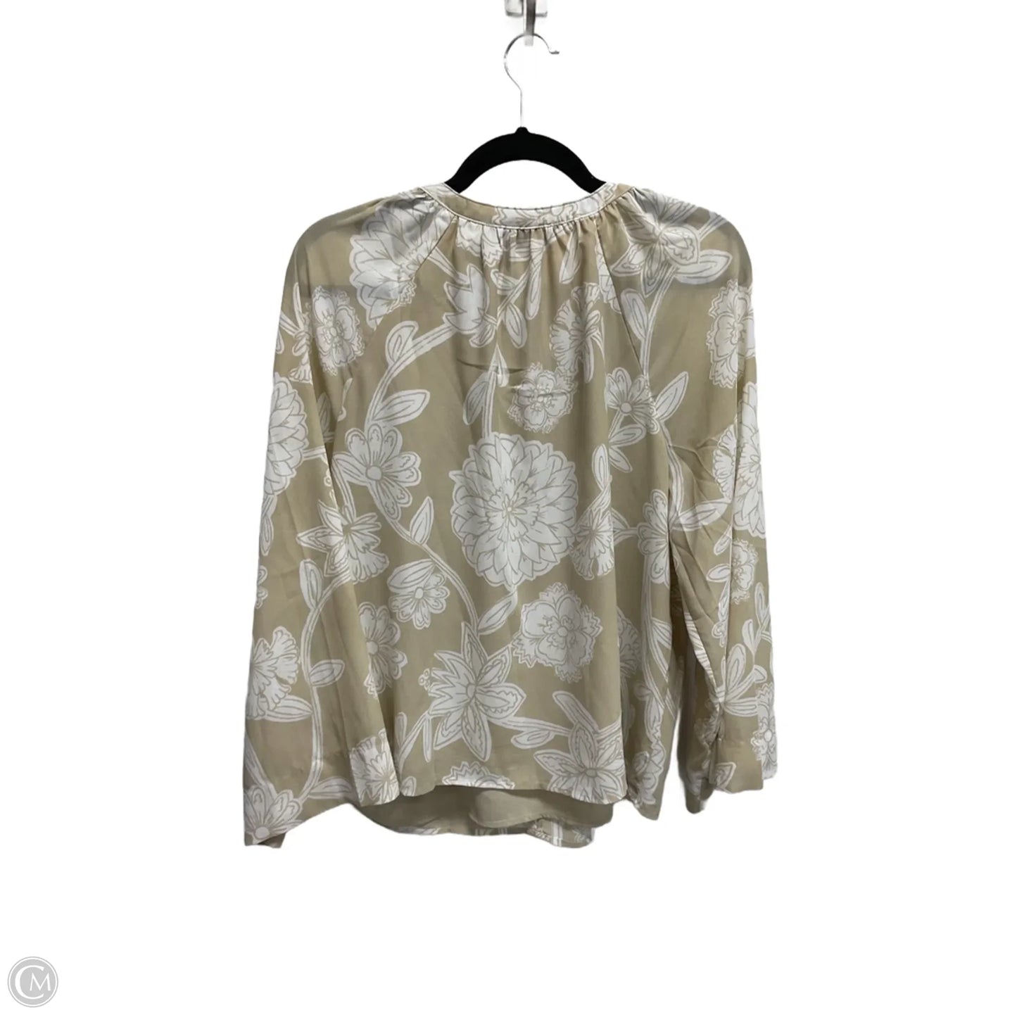 Blouse 3/4 Sleeve By Loft In Beige, Size: M