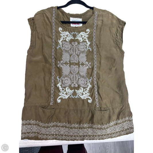 Top Sleeveless By Johnny Was In Green, Size: Xs