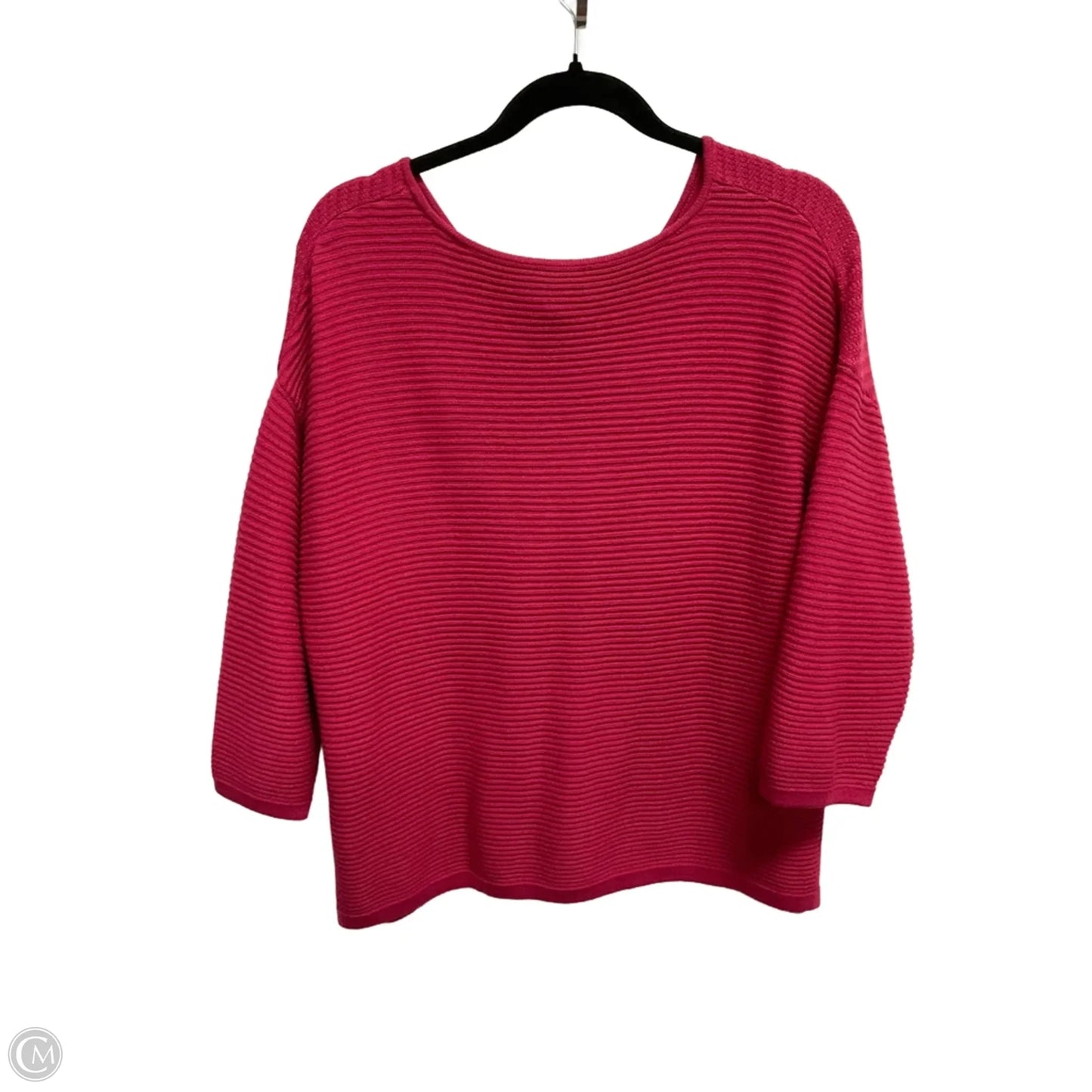 Sweater Short Sleeve By Chicos In Red, Size: L