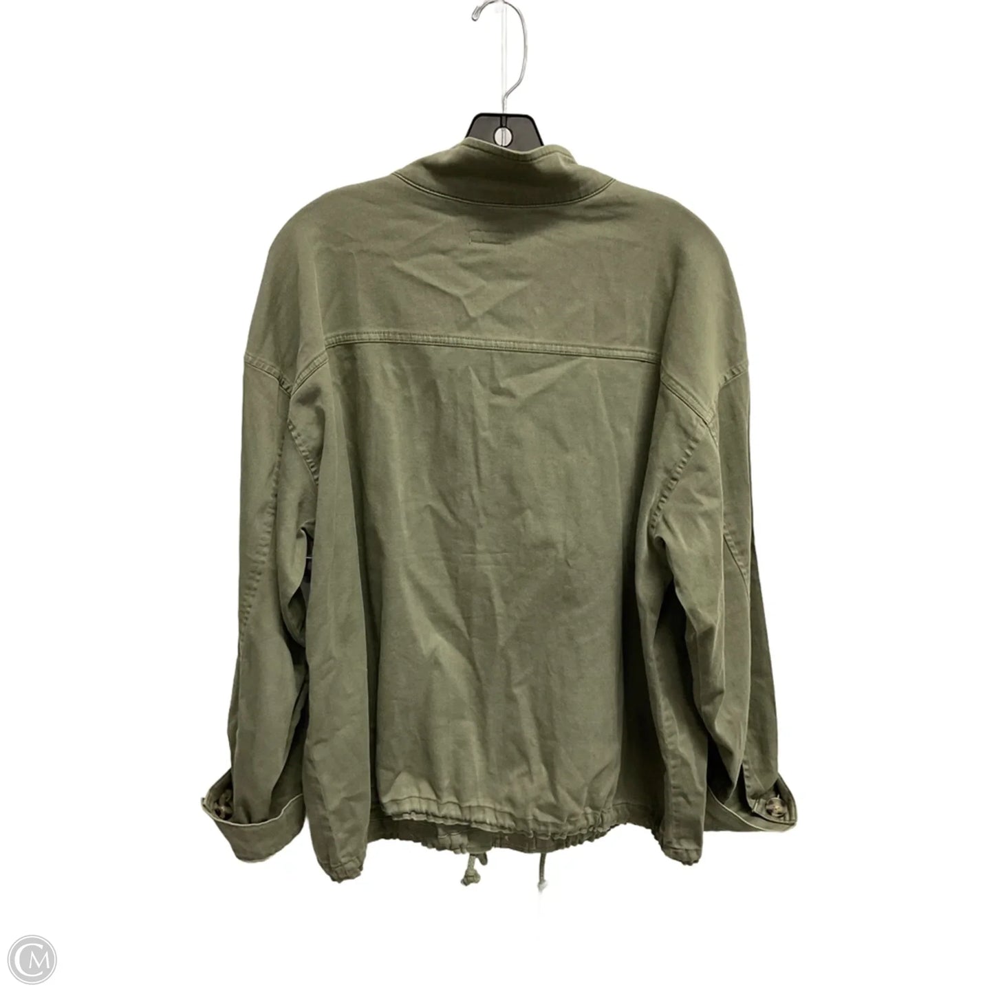 Jacket Denim By J. Jill In Green Denim, Size: Xl