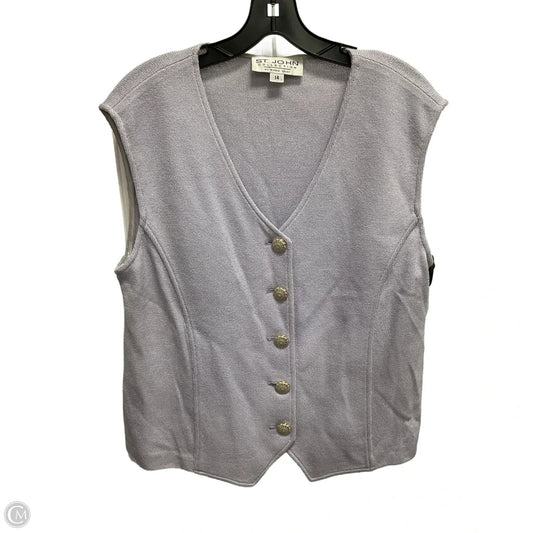Vest Luxury Designer By St John Collection In Purple, Size: L