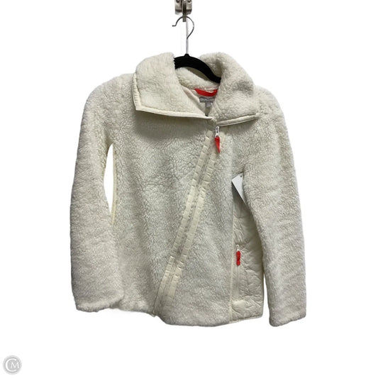 Jacket Fleece By Talbots In White, Size: Sp