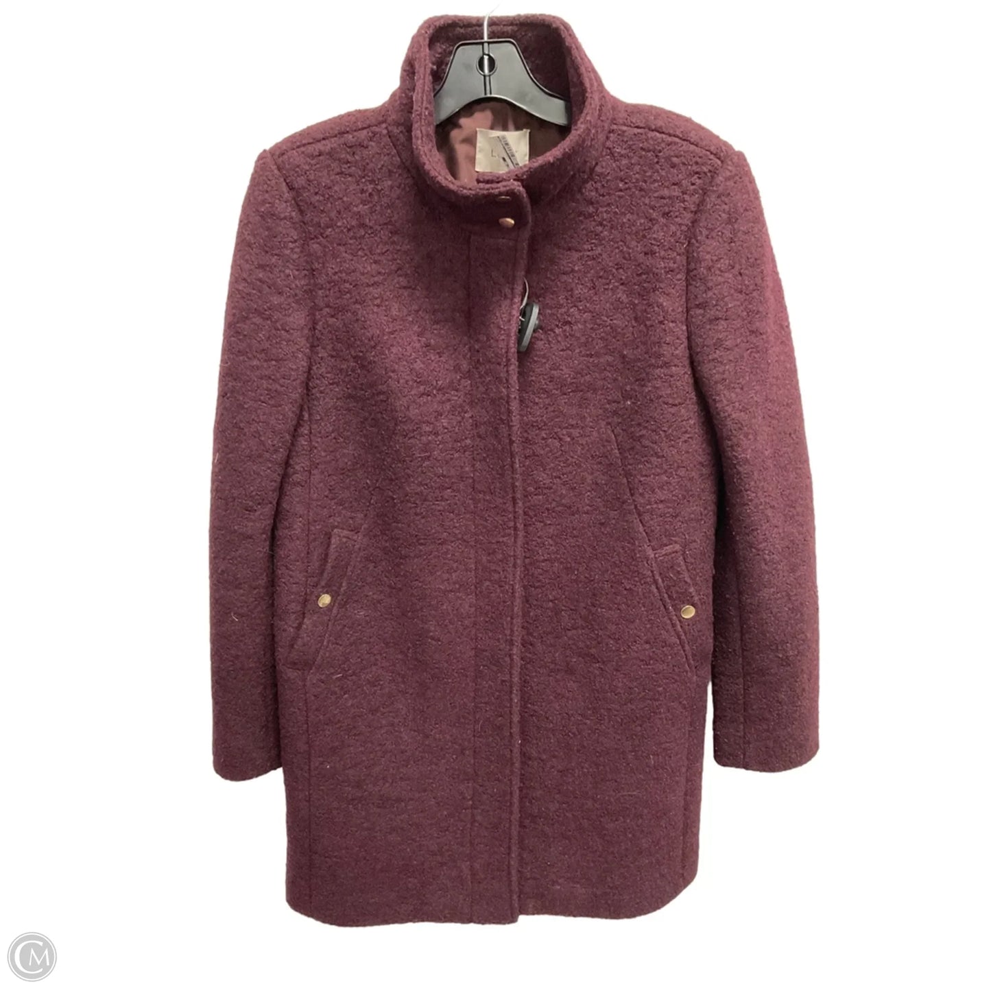 Coat Peacoat By Loft In Maroon, Size: S