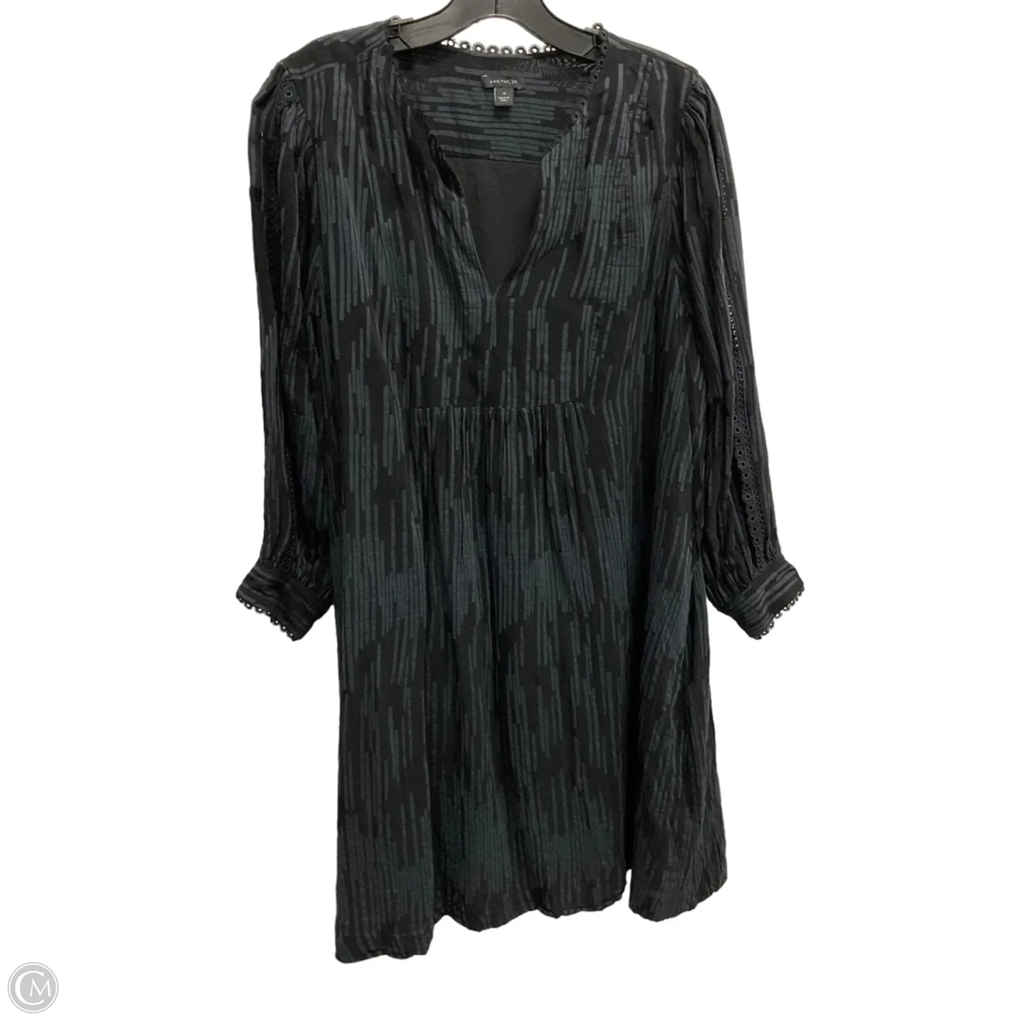 Dress Casual Midi By Ann Taylor In Black, Size: L