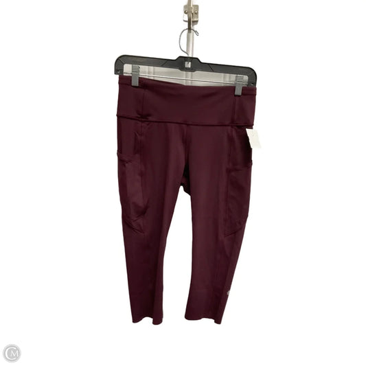 Athletic Capris By Lululemon In Maroon, Size: M