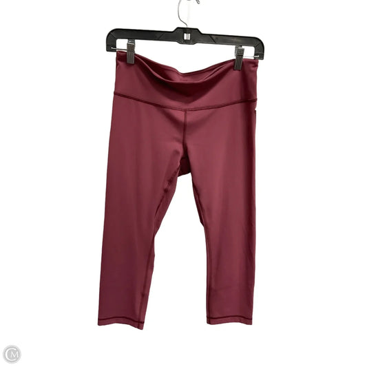 Athletic Capris By Lululemon In Pink, Size: M