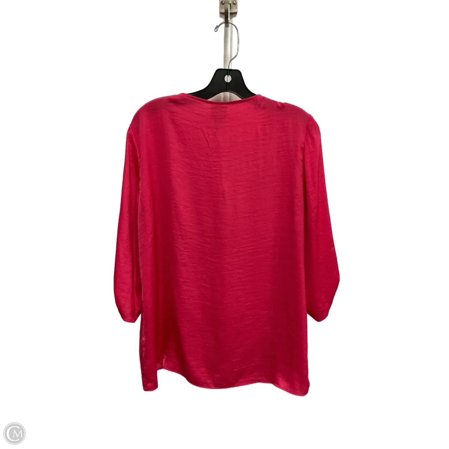 Blouse Long Sleeve By Chicos In Pink, Size: L