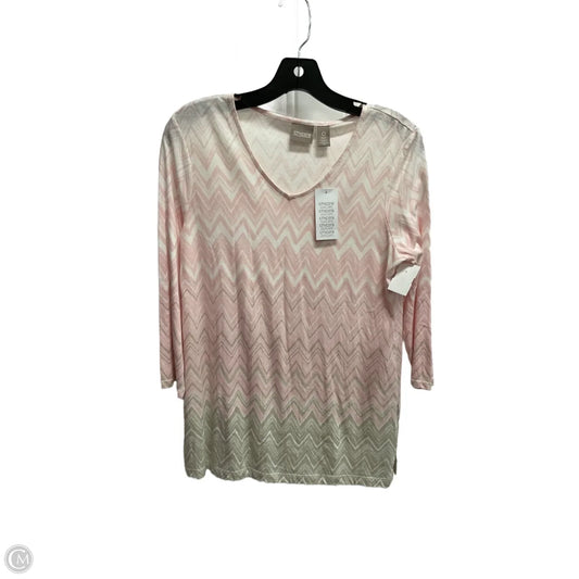 Top 3/4 Sleeve By Chicos In Multi-colored, Size: S