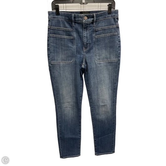 Jeans Straight By White House Black Market In Blue Denim, Size: 8