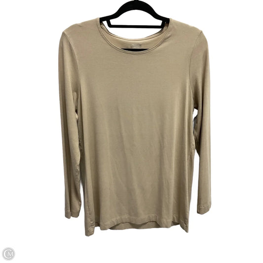 Top Long Sleeve Basic By Chicos In Tan, Size: L