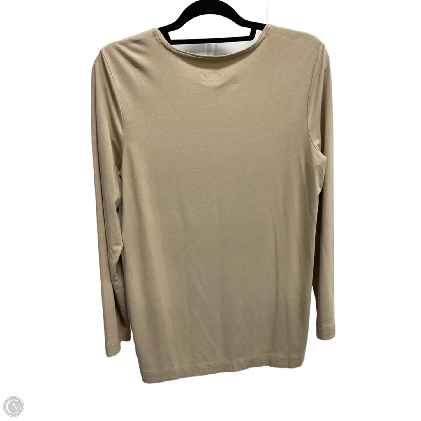 Top Long Sleeve Basic By Chicos In Tan, Size: L