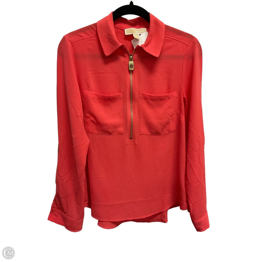 Blouse Long Sleeve By Michael By Michael Kors In Orange, Size: S