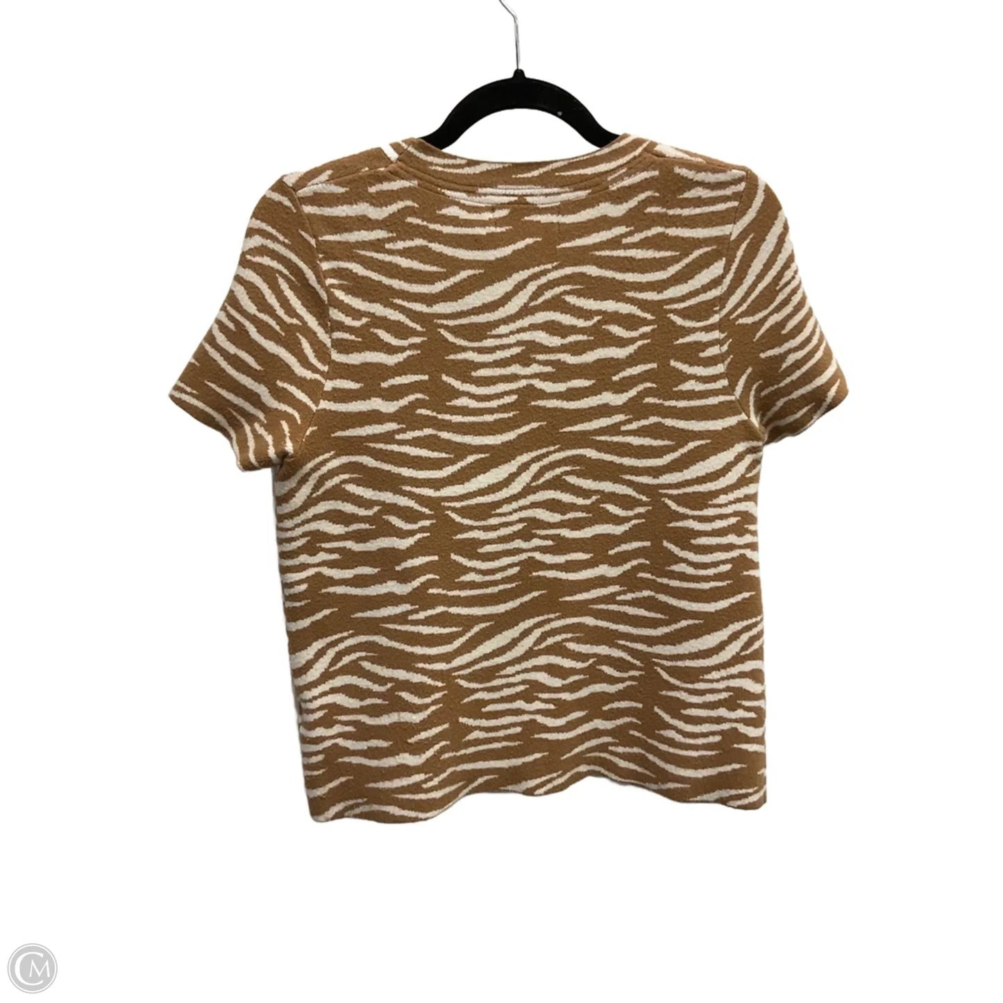 Sweater Short Sleeve By Anthropologie In Zebra Print, Size: S