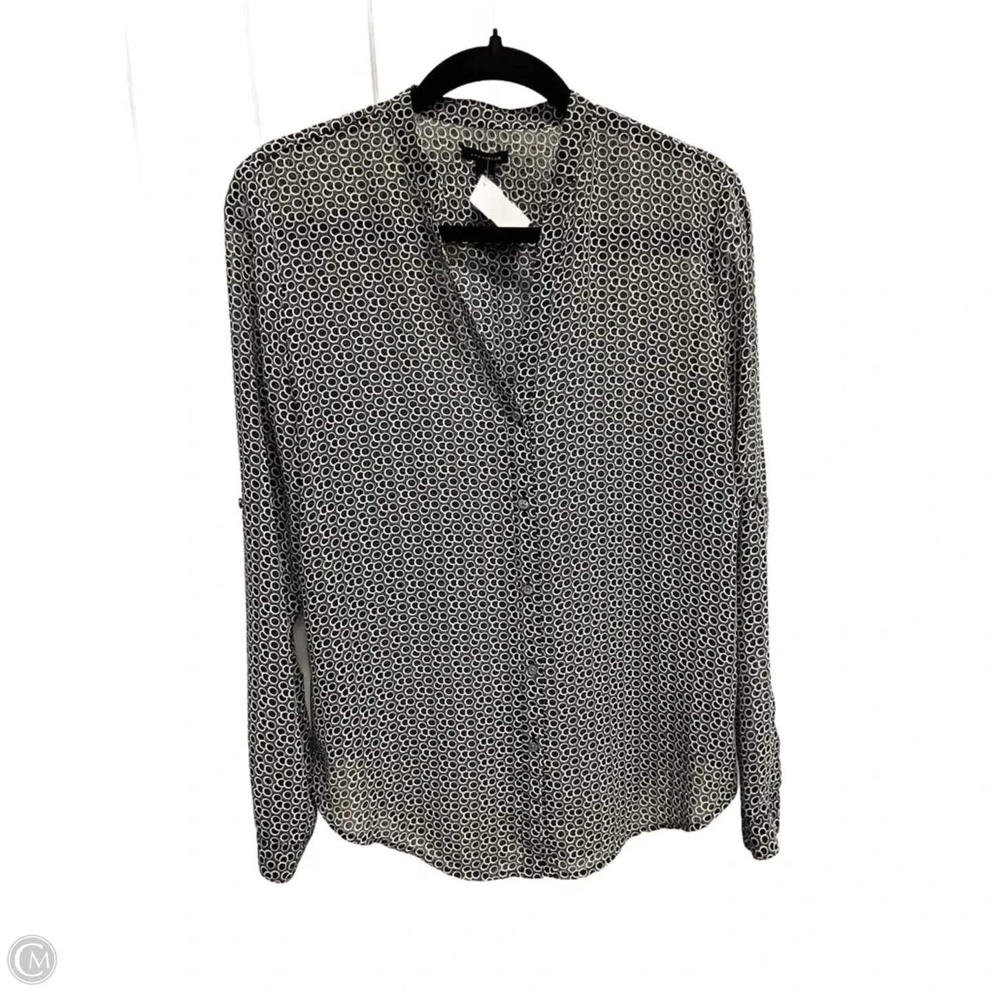 Blouse 3/4 Sleeve By Ann Taylor In Geometric Pattern, Size: S
