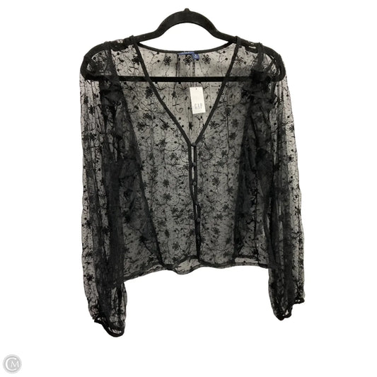 Top Long Sleeve By Gap In Black, Size: S