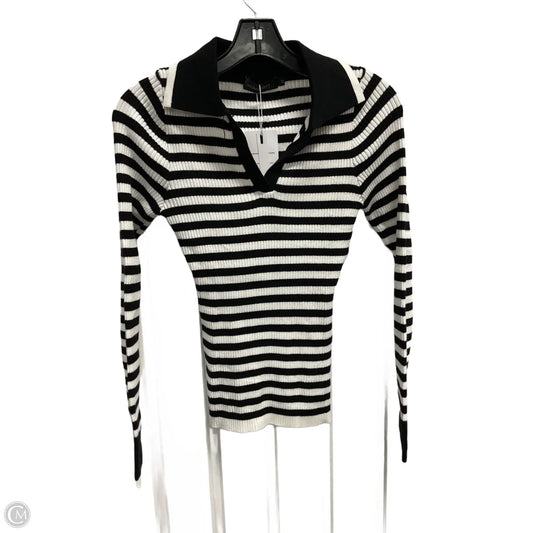 Top Long Sleeve By Merokeety In Striped Pattern, Size: M