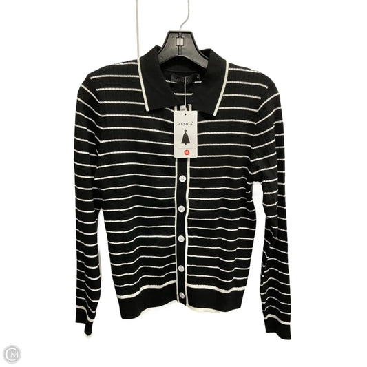 Top Long Sleeve By Zesica In Striped Pattern, Size: M