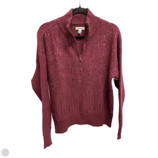 Sweater By Nine West In Maroon, Size: M