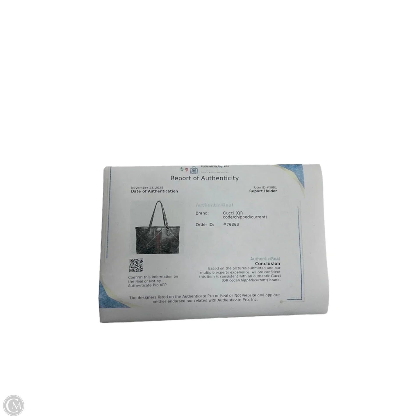 Tote Luxury Designer By Gucci, Size: Large