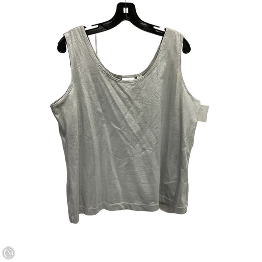 Tank Top By Chicos In Silver, Size: Xl
