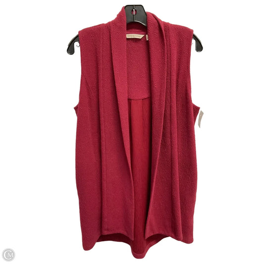 Vest Sweater By Soft Surroundings In Red, Size: S