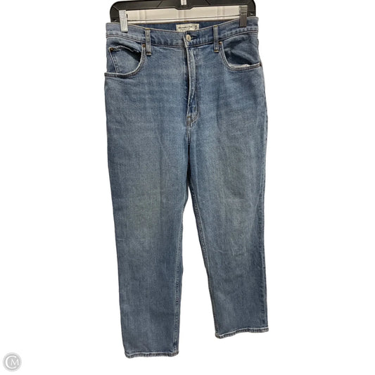 Jeans Straight By Abercrombie And Fitch In Blue Denim, Size: 10