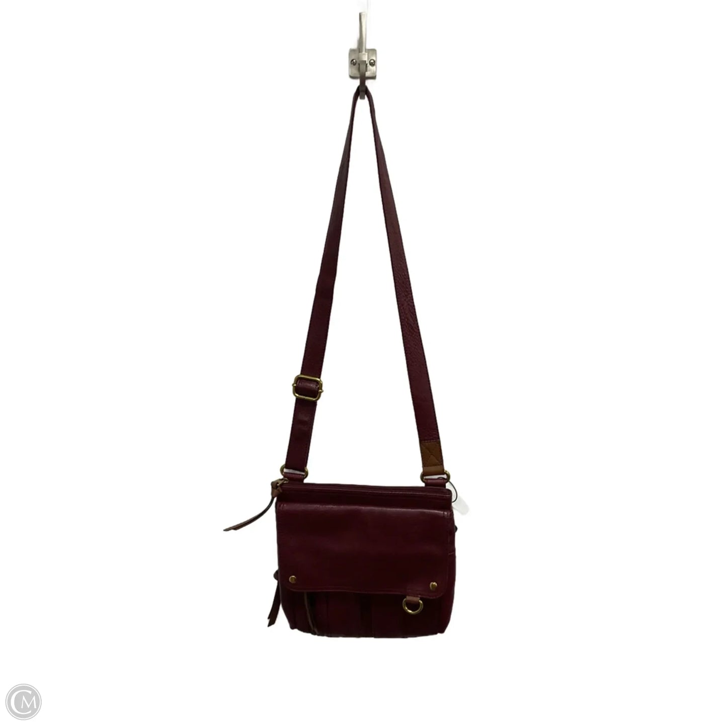 Crossbody Leather By Fossil, Size: Medium