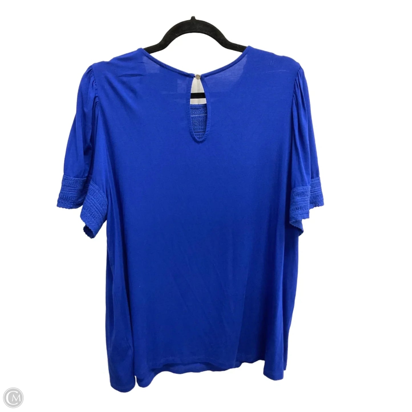 Top Short Sleeve By Cable And Gauge In Blue, Size: 2x