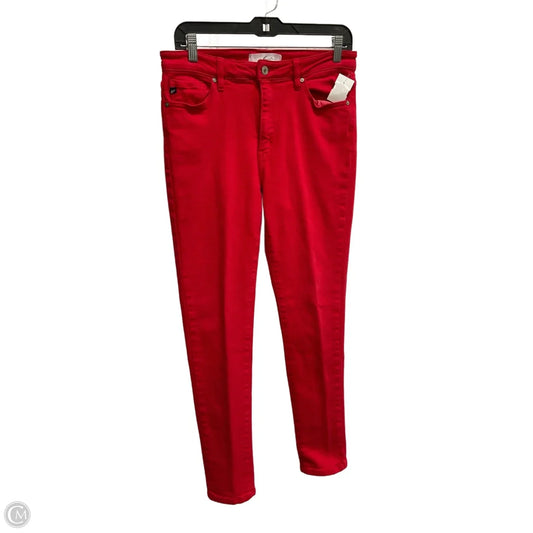 Jeans Skinny By Kancan In Red Denim, Size: 10