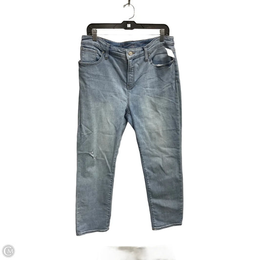 Jeans Cropped By Chicos In Blue Denim, Size: 12