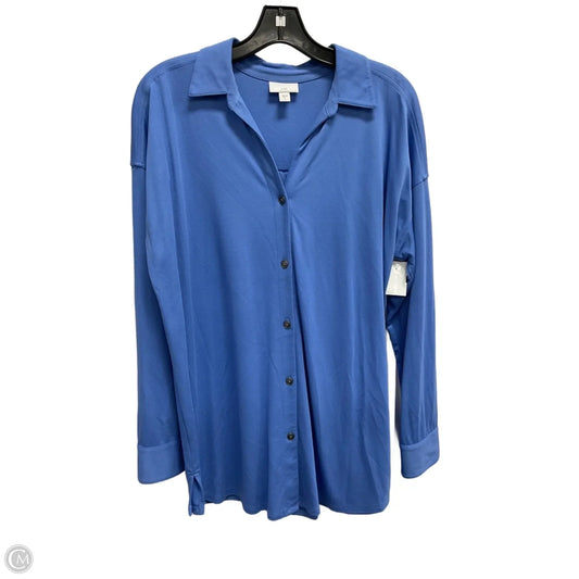Blouse Long Sleeve By J. Jill In Blue, Size: S