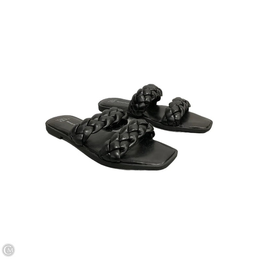 Sandals Flip Flops By Time And Tru In Black, Size: 8