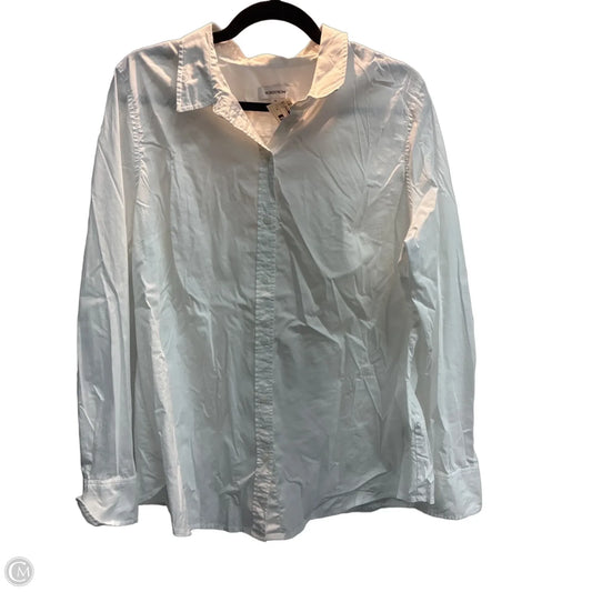 Blouse 3/4 Sleeve By Nordstrom In White, Size: Xl