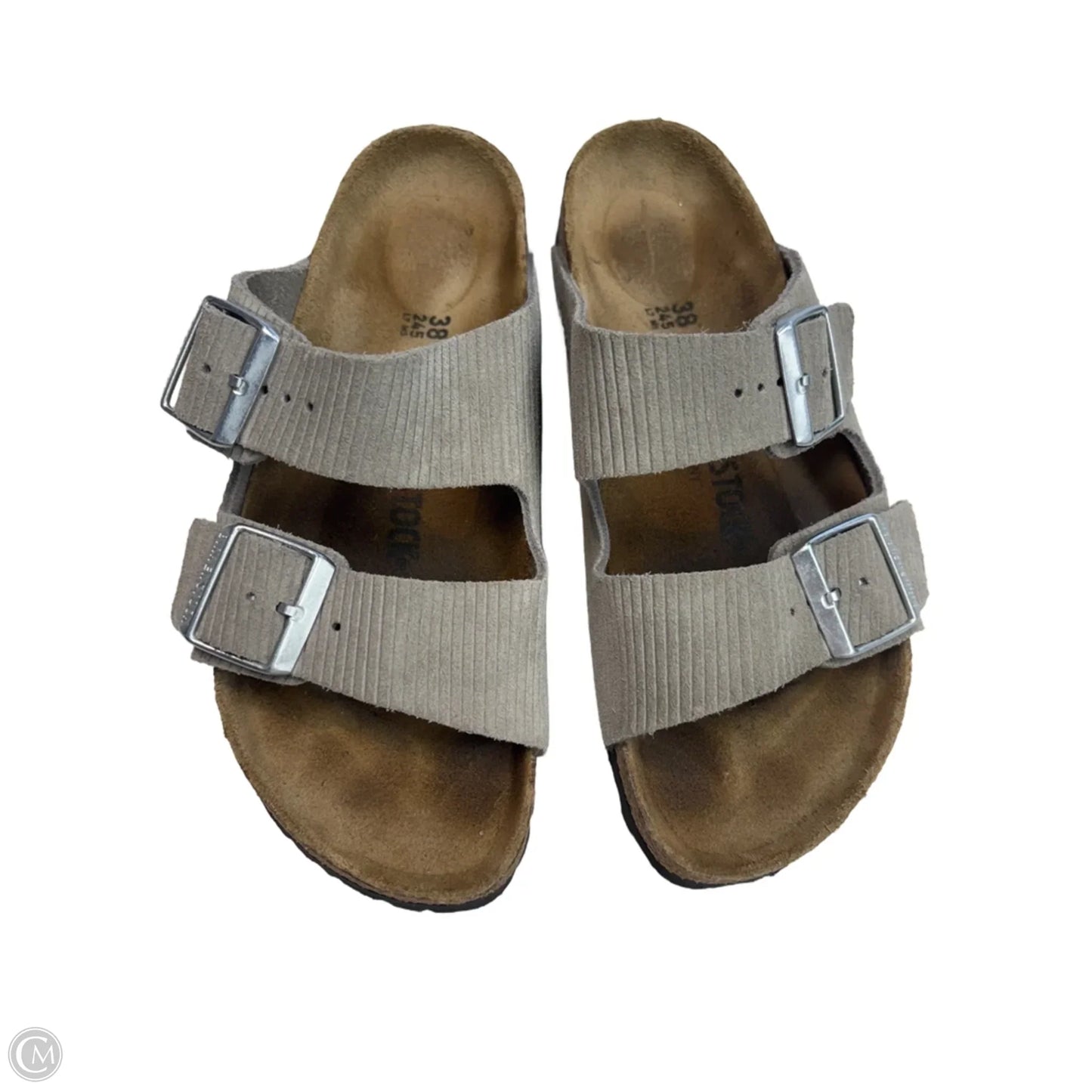 Sandals Flats By Birkenstock In Grey, Size: 7