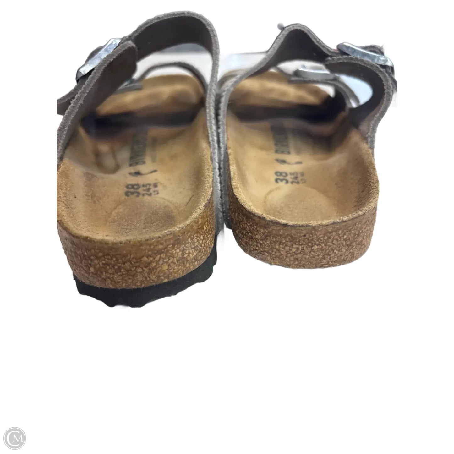 Sandals Flats By Birkenstock In Grey, Size: 7
